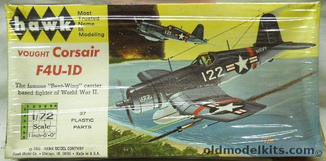 Hawk 1/72 Vought Corsair F4U-ID - (F4U1D), 604-60 plastic model kit